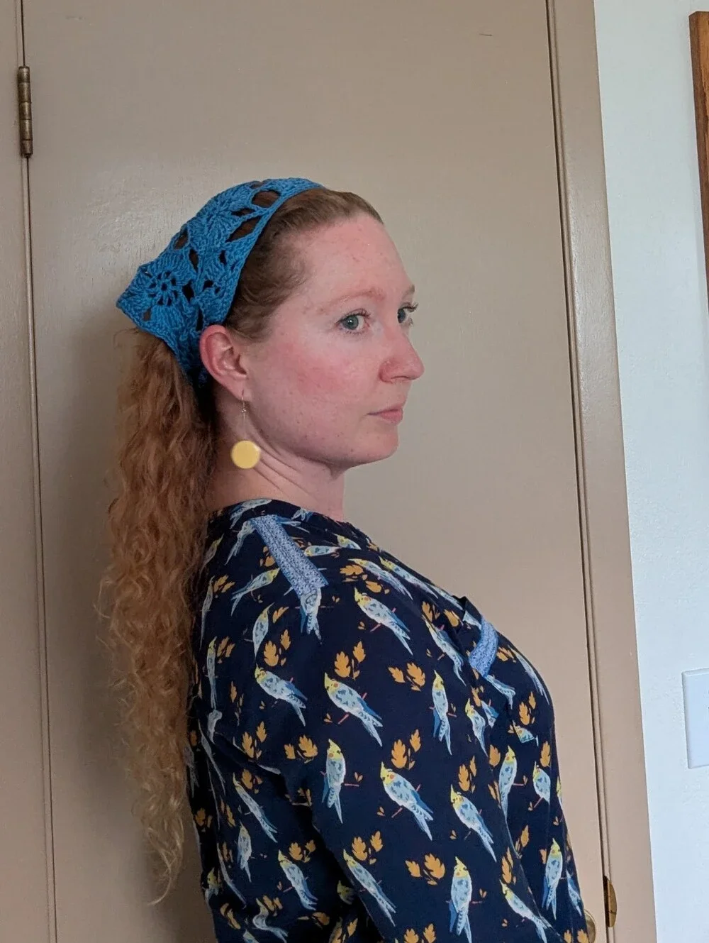 Crochet Floral Lace Headscarf Bandana Kerchief - 5 Colors Available